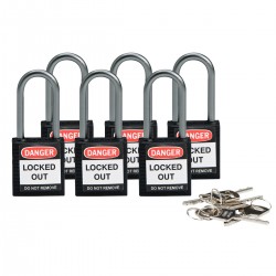 BRADY COMPACT LOCKOUT PADLOCK BLACK Güvenlik Asma Kilitleri — Kompakt