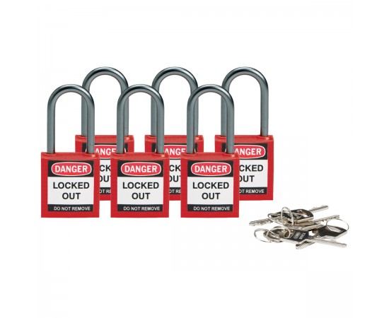 BRADY COMPACT LOCKOUT PADLOCK RED Güvenlik Asma Kilitleri — Kompakt BRADY COMPACT LOCKOUT PADLOCK RED Güvenlik Asma Kilitleri — Kompakt