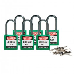 BRADY COMPACT LOCKOUT PADLOCK GREEN Güvenlik Asma Kilitleri — Kompakt