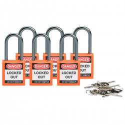 BRADY COMPACT LOCKOUT PADLOCK ORANGE Güvenlik Asma Kilitleri — Kompakt