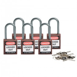 Compact safe padlock 38mm Sha KD Brown/6 Güvenlik Asma Kilitleri — Kompakt