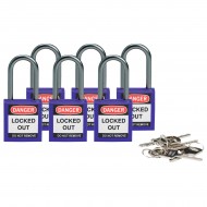 BRADY COMPACT LOCKOUT PADLOCK PURPLE Güvenlik Asma Kilitleri — Kompakt