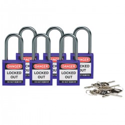 BRADY COMPACT LOCKOUT PADLOCK PURPLE Güvenlik Asma Kilitleri — Kompakt