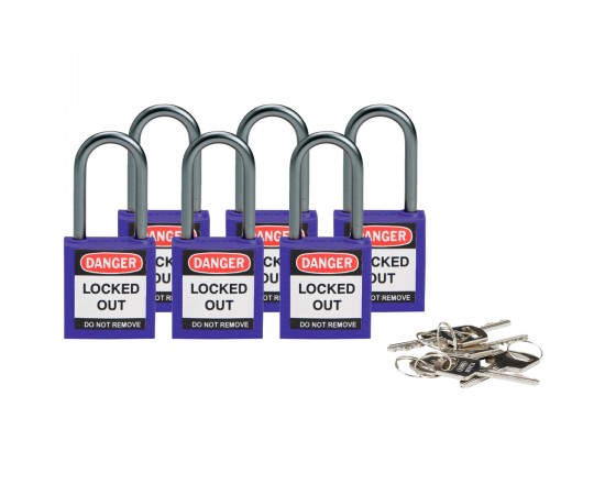 BRADY COMPACT LOCKOUT PADLOCK PURPLE Güvenlik Asma Kilitleri — Kompakt BRADY COMPACT LOCKOUT PADLOCK PURPLE Güvenlik Asma Kilitleri — Kompakt