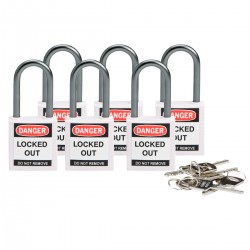 BRADY COMPACT LOCKOUT PADLOCK WHITE Güvenlik Asma Kilitleri — Kompakt