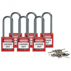 Compact safe padlock 50mm Sha KD Red/6 Güvenlik Asma Kilitleri — Kompakt