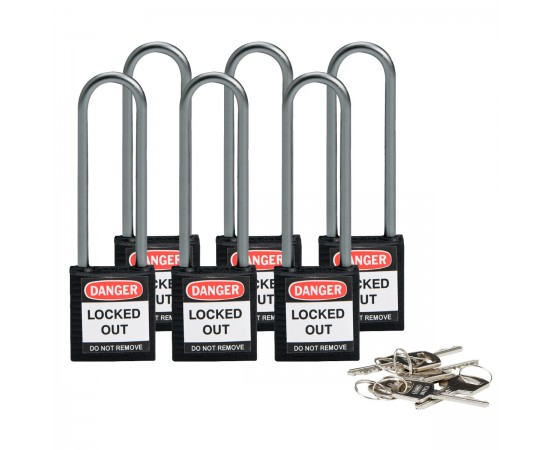 Compact safe padlock 75mm Sha KD Black/6 Güvenlik Asma Kilitleri — Kompakt