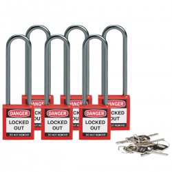Compact safe padlock 75mm Sha KD Red/6 Güvenlik Asma Kilitleri — Kompakt