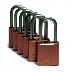 Full Alu Padlocks 40mm Sha KD Brown/6 Alüminyum asma kilitler — Alüminyum kanca
