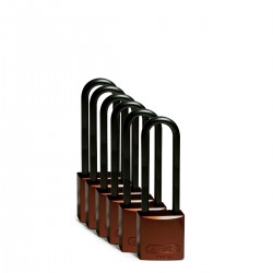 Full Alu Padlocks 75mm Sha KD Brown/6 Alüminyum asma kilitler — Alüminyum kanca