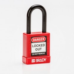 SFTY SECU PADLOCK 38MM ST SHA KD RED/6 Güvenlik Asma Kilitleri — Naylon Kaplı