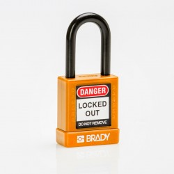 SFTY SECU PADLOCK 38MM ST SHA KD ORG/6 Güvenlik Asma Kilitleri — Naylon Kaplı