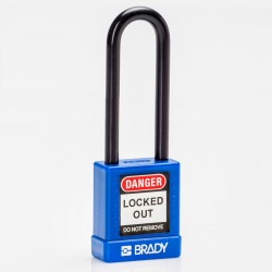 SFTY SECU PADLOCK 75MM ST SHA KD BLUE/6 Güvenlik Asma Kilitleri — Naylon Kaplı