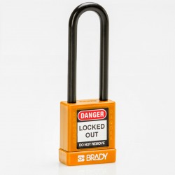 SFTY SECU PADLOCK 75MM ST SHA KD ORG/6 Güvenlik Asma Kilitleri — Naylon Kaplı