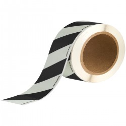 PHOLUM B TAPE BLACK STRIP  80MMx10M Karanlıkta Parlayan Uyarı Bandı