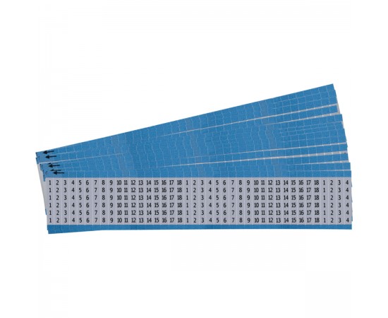 AF-1-18-PK Tel İşaretleme Kartları - Ardışık Sayılar, Tekrarlayan AF-1-18-PK Tel İşaretleme Kartları - Ardışık Sayılar, Tekrarlayan