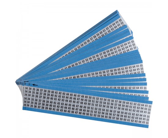 AF-34-66-PK Tel İşaretleme Kartları - Ardışık Sayılar AF-34-66-PK Tel İşaretleme Kartları - Ardışık Sayılar