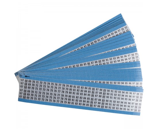 AF-67-99-PK Tel İşaretleme Kartları - Ardışık Sayılar AF-67-99-PK Tel İşaretleme Kartları - Ardışık Sayılar
