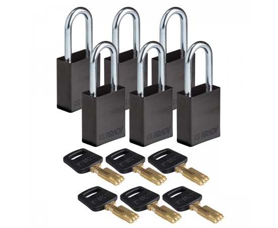 ALU-BLK-38ST-KD6PK SafeKey Asma Kilitleri — Alüminyum ALU-BLK-38ST-KD6PK SafeKey Asma Kilitleri — Alüminyum
