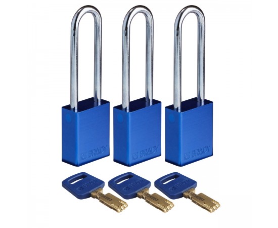 ALU-BLU-76ST-KA3PK SafeKey Asma Kilitleri — Alüminyum ALU-BLU-76ST-KA3PK SafeKey Asma Kilitleri — Alüminyum