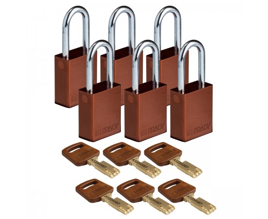 ALU-BRN-38ST-KD6PK SafeKey Asma Kilitleri — Alüminyum ALU-BRN-38ST-KD6PK SafeKey Asma Kilitleri — Alüminyum