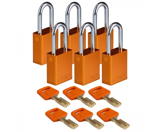 ALU-ORG-38ST-KD6PK SafeKey Asma Kilitleri — Alüminyum ALU-ORG-38ST-KD6PK SafeKey Asma Kilitleri — Alüminyum