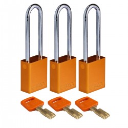 ALU-ORG-76ST-KA3PK SafeKey Asma Kilitleri — Alüminyum