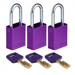 ALU-PRP-38ST-KA3PK SafeKey Asma Kilitleri — Alüminyum