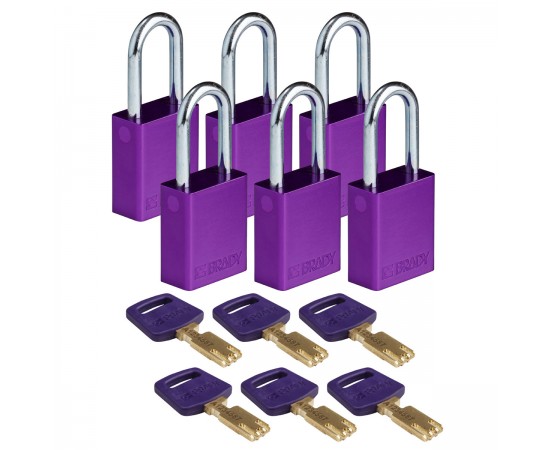 ALU-PRP-38ST-KD6PK SafeKey Asma Kilitleri — Alüminyum ALU-PRP-38ST-KD6PK SafeKey Asma Kilitleri — Alüminyum
