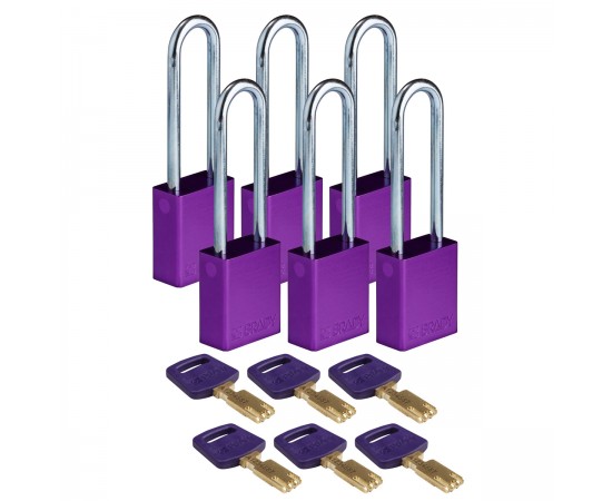 ALU-PRP-76ST-KD6PK SafeKey Asma Kilitleri — Alüminyum ALU-PRP-76ST-KD6PK SafeKey Asma Kilitleri — Alüminyum