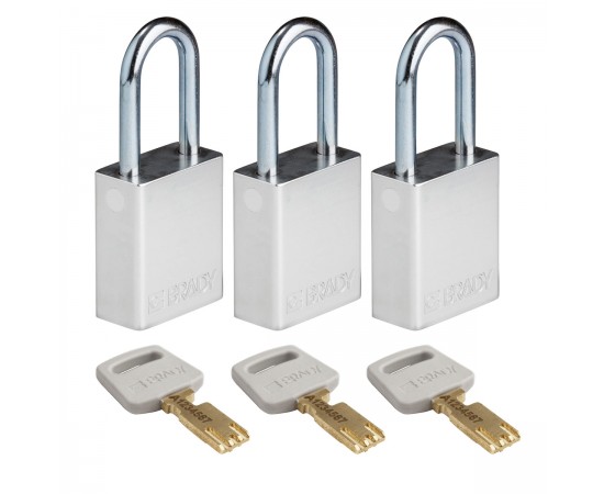 ALU-SLV-38ST-KA3PK SafeKey Asma Kilitleri — Alüminyum ALU-SLV-38ST-KA3PK SafeKey Asma Kilitleri — Alüminyum