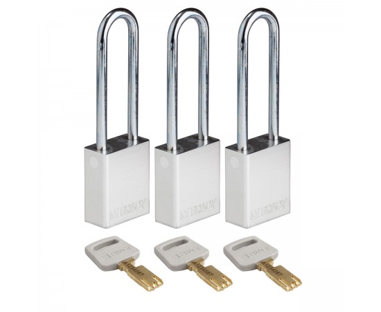 ALU-SLV-76ST-KA3PK SafeKey Asma Kilitleri — Alüminyum ALU-SLV-76ST-KA3PK SafeKey Asma Kilitleri — Alüminyum
