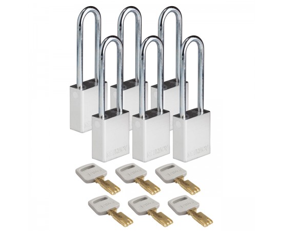 ALU-SLV-76ST-KD6PK SafeKey Asma Kilitleri — Alüminyum ALU-SLV-76ST-KD6PK SafeKey Asma Kilitleri — Alüminyum