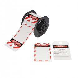 B30-255-851OSHADSB B30 Yazıcıları İçin Yazdırılabilir Polyester Kilitleme Yapışkansız Etiketleri