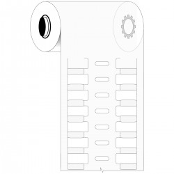 B33-12x4.4-7697-WT i3300 Yazıcılar için Sert DuraSleeve Kablo İşaretleme Kartları