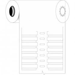 B33-30x4.4-7697-WT i3300 Yazıcılar için Sert DuraSleeve Kablo İşaretleme Kartları