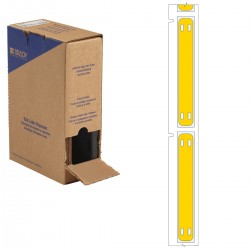 BM-10x75-7643-YL-L M611, M610 ve M710 için Poliüretan Büyük Kutu Yapışkansız Kablo Etiketi