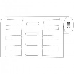BPT-105U-7596 Termal Transferle Yazdırılabilir DuraSleeve Tel İşaretleme Kartları