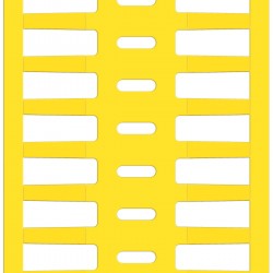 BPTRDS-16x4,4-7696-YL Termal Transferle Yazdırılabilir Sağlam DuraSleeve Kablo İşaretleme Taşıyıcı İç Etiketleri