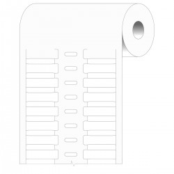 BPTRDS-23x4,4-7697-WT Termal Transferle Yazdırılabilir Sağlam DuraSleeve Kablo İşaretleme Taşıyıcı İç Etiketleri