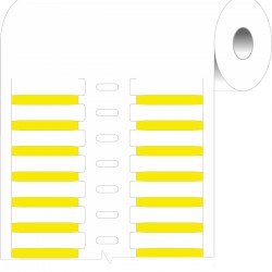 BPTRDS-30x4,4-7696-YL Termal Transferle Yazdırılabilir Sağlam DuraSleeve Kablo İşaretleme Taşıyıcı İç Etiketleri
