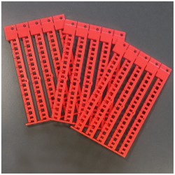 TAGB+R 11X3 RED Kırmızı b+r 11x3 mm yapışkansız etiket