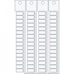 TERMIN.BLOCK TAGS CABUR CBD CBC 5X10 4ST Terminal blok yapışkansız etiketi CABUR CBD CBC 5X10 beyaz