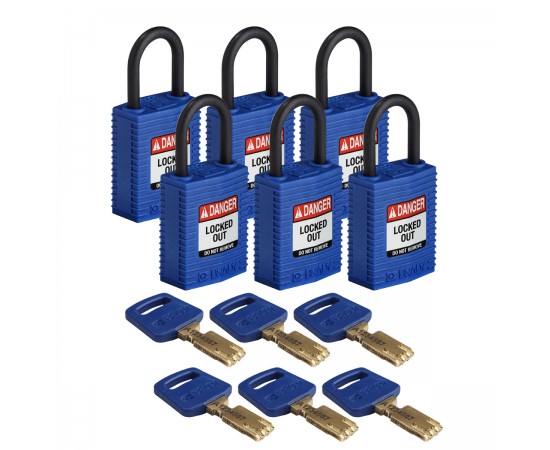 CPT-BLU-25PL-KD6PK SafeKey Asma Kilitleri — Kompakt CPT-BLU-25PL-KD6PK SafeKey Asma Kilitleri — Kompakt