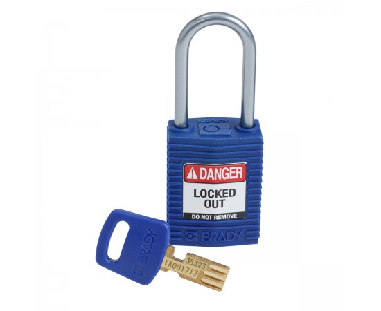 CPT-BLU-38AL-KD SafeKey Compact Nylon Alüminyum Kancalı Kilitler CPT-BLU-38AL-KD SafeKey Compact Nylon Alüminyum Kancalı Kilitler