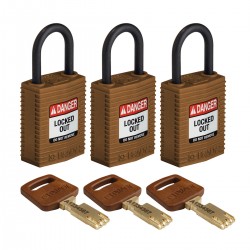 CPT-BRN-25PL-KA3PK SafeKey Asma Kilitleri — Kompakt