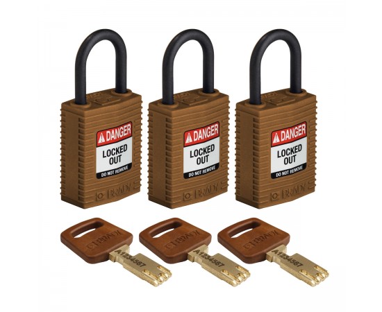 CPT-BRN-25PL-KA3PK SafeKey Asma Kilitleri — Kompakt CPT-BRN-25PL-KA3PK SafeKey Asma Kilitleri — Kompakt