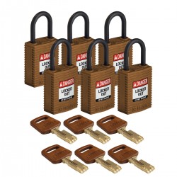 CPT-BRN-25PL-KD6PK SafeKey Asma Kilitleri — Kompakt