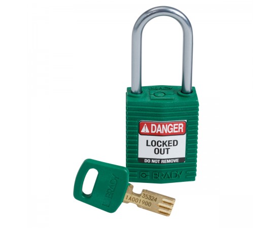 CPT-GRN-38AL-KD SafeKey Compact Nylon Alüminyum Kancalı Kilitler CPT-GRN-38AL-KD SafeKey Compact Nylon Alüminyum Kancalı Kilitler