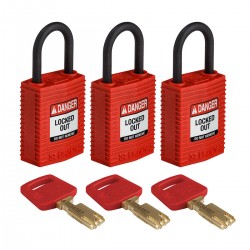 CPT-RED-25PL-KA3PK SafeKey Asma Kilitleri — Kompakt
